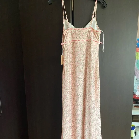bailey rose mesh Floral Pink Maxi Dress maxi size S - Picture 6 of 7